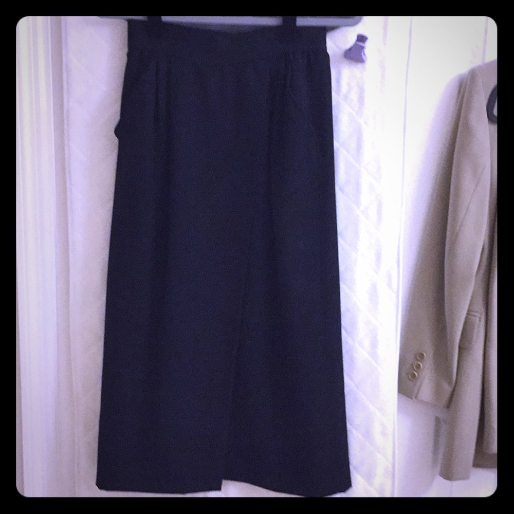 Long wool skirt made in France